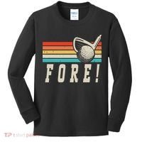 Fore 4th Golf Birthday Party Kids Long Sleeve Shirt thumb 0