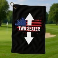 Funny 4th Of July Dirty Two Seater Golf Towel thumb 1