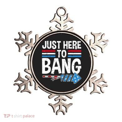 Funny 4th Of July Just Here to Bang Fireworks Ornament