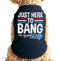 Funny 4th Of July Just Here to Bang Fireworks Doggie Tank thumb 0