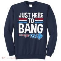 Funny 4th Of July Just Here to Bang Fireworks Sweatshirt thumb 0
