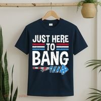 Funny 4th Of July Just Here to Bang Fireworks T-Shirt thumb 2