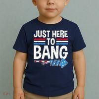 Funny 4th Of July Just Here to Bang Fireworks Toddler T-Shirt thumb 2