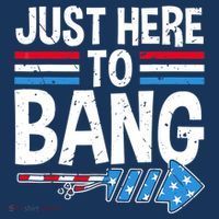 Funny 4th Of July Just Here to Bang Fireworks Toddler T-Shirt thumb 4
