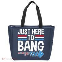 Funny 4th Of July Just Here to Bang Fireworks Tote Bag thumb 0