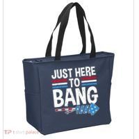 Funny 4th Of July Just Here to Bang Fireworks Tote Bag thumb 2