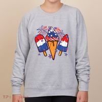 Funny 4th Of July Patriotic Popsicle Women's Sweatshirt thumb 0