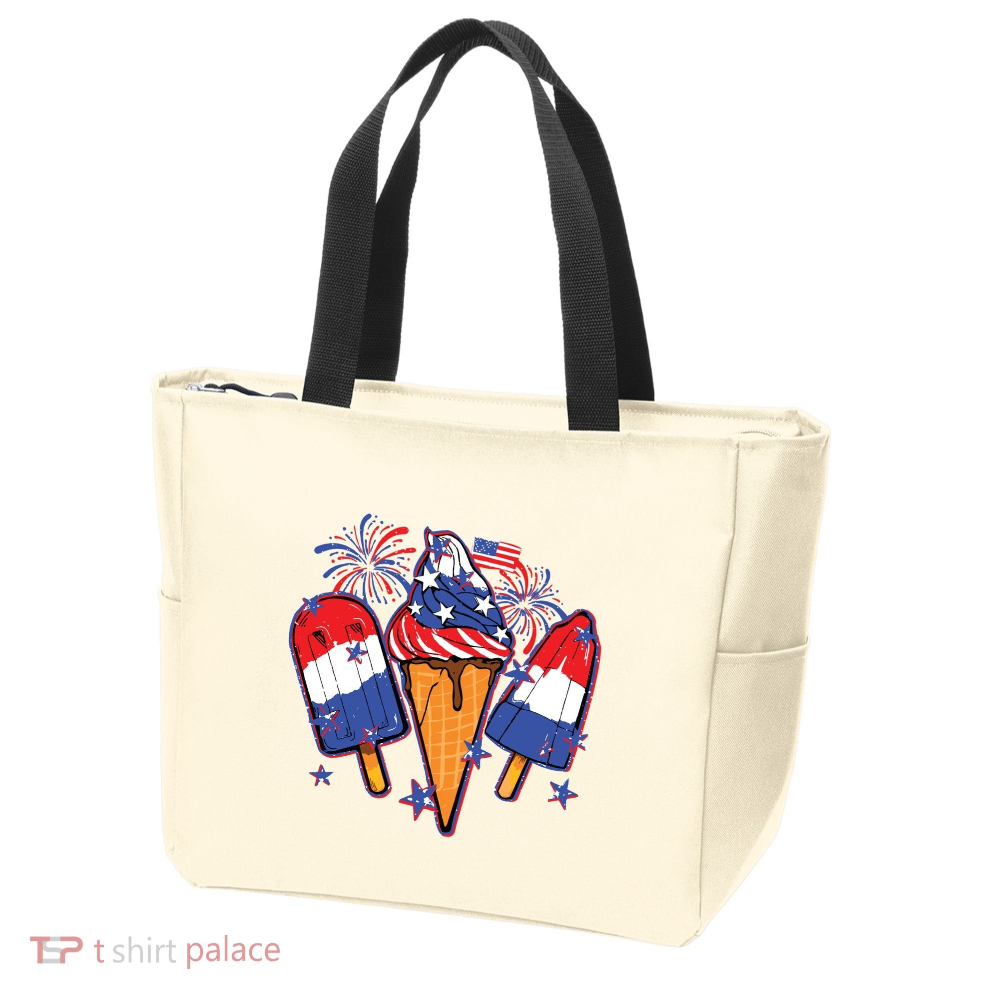 Funny 4th Of July Patriotic Popsicle Tote Bag