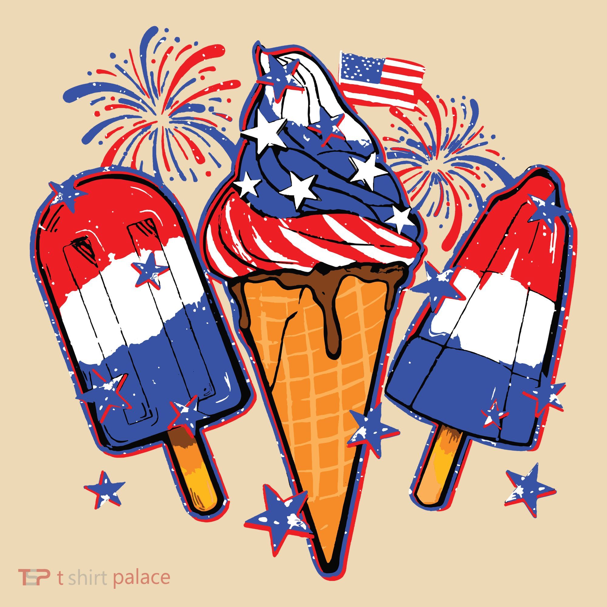 Funny 4th Of July Patriotic Popsicle Tote Bag