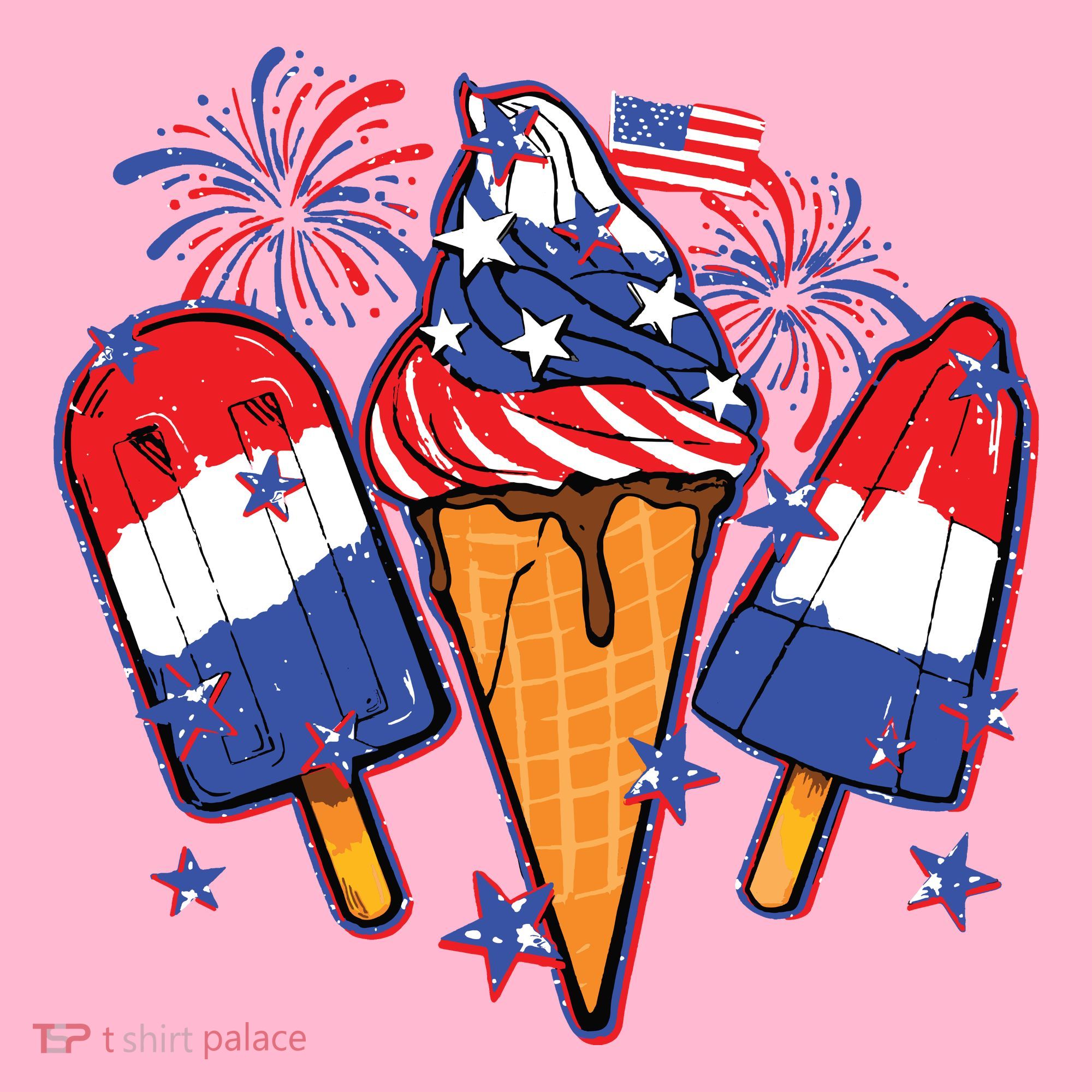 Funny 4th Of July Patriotic Popsicle Coaster