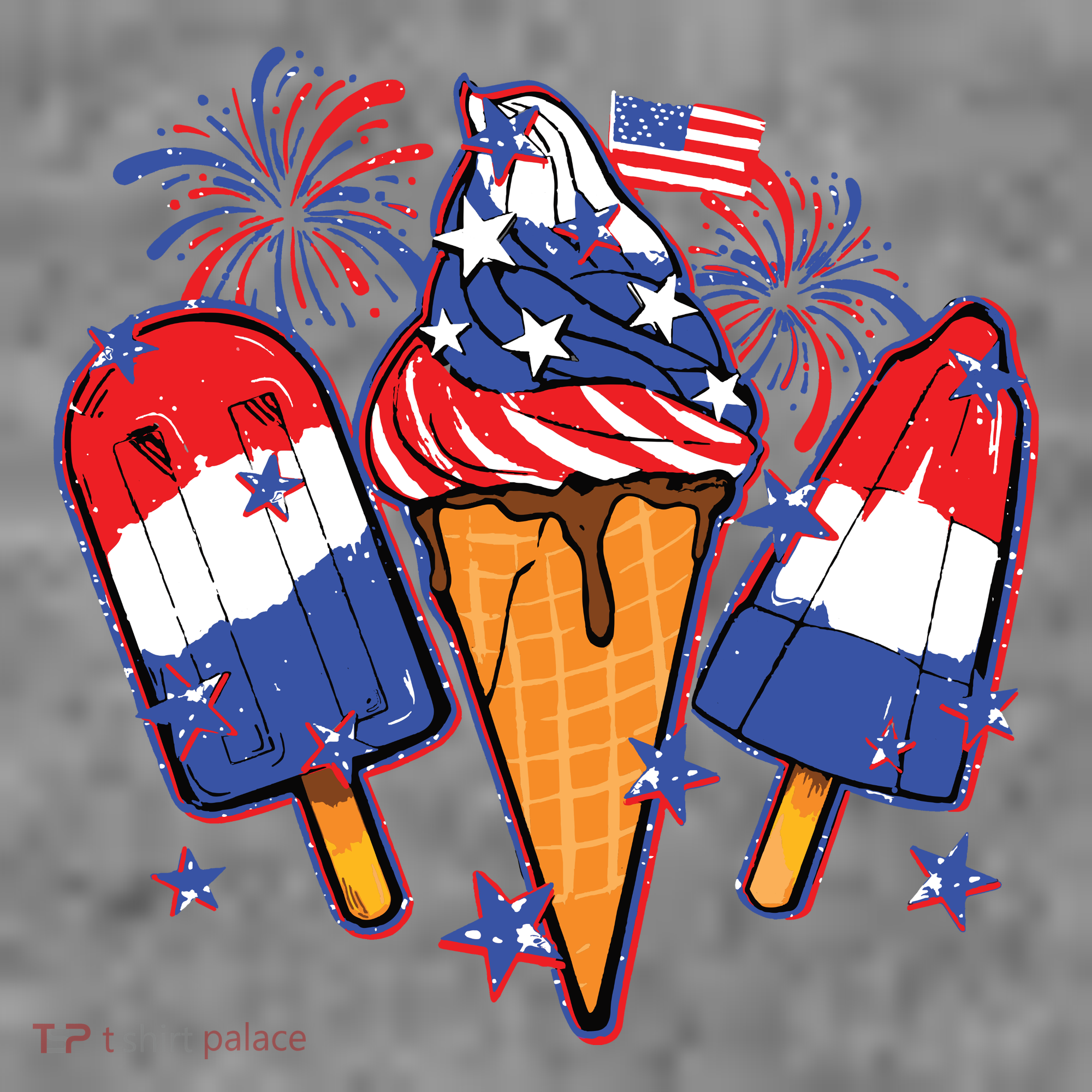 Funny 4th Of July Patriotic Popsicle Toddler Hoodie