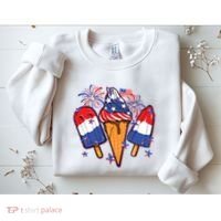 Funny 4th Of July Patriotic Popsicle Sweatshirt thumb 2