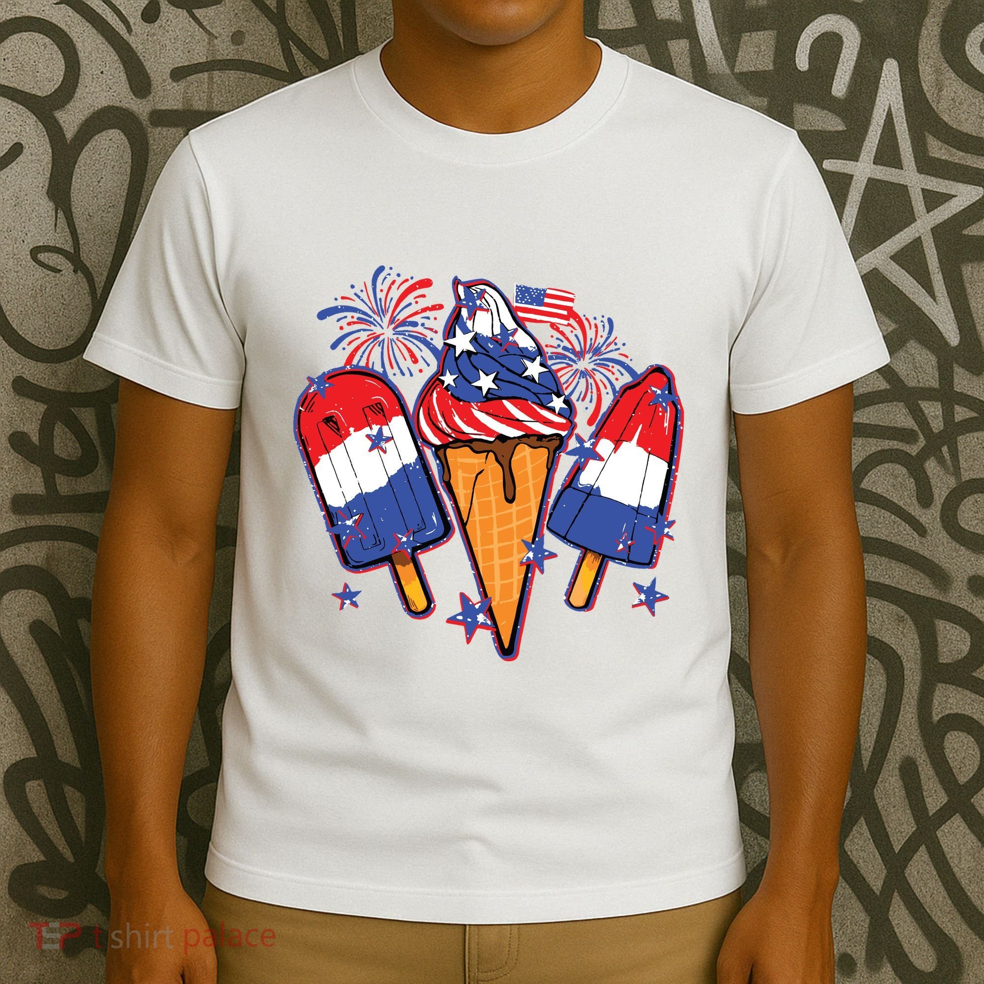 Funny 4th Of July Patriotic Popsicle T-Shirt