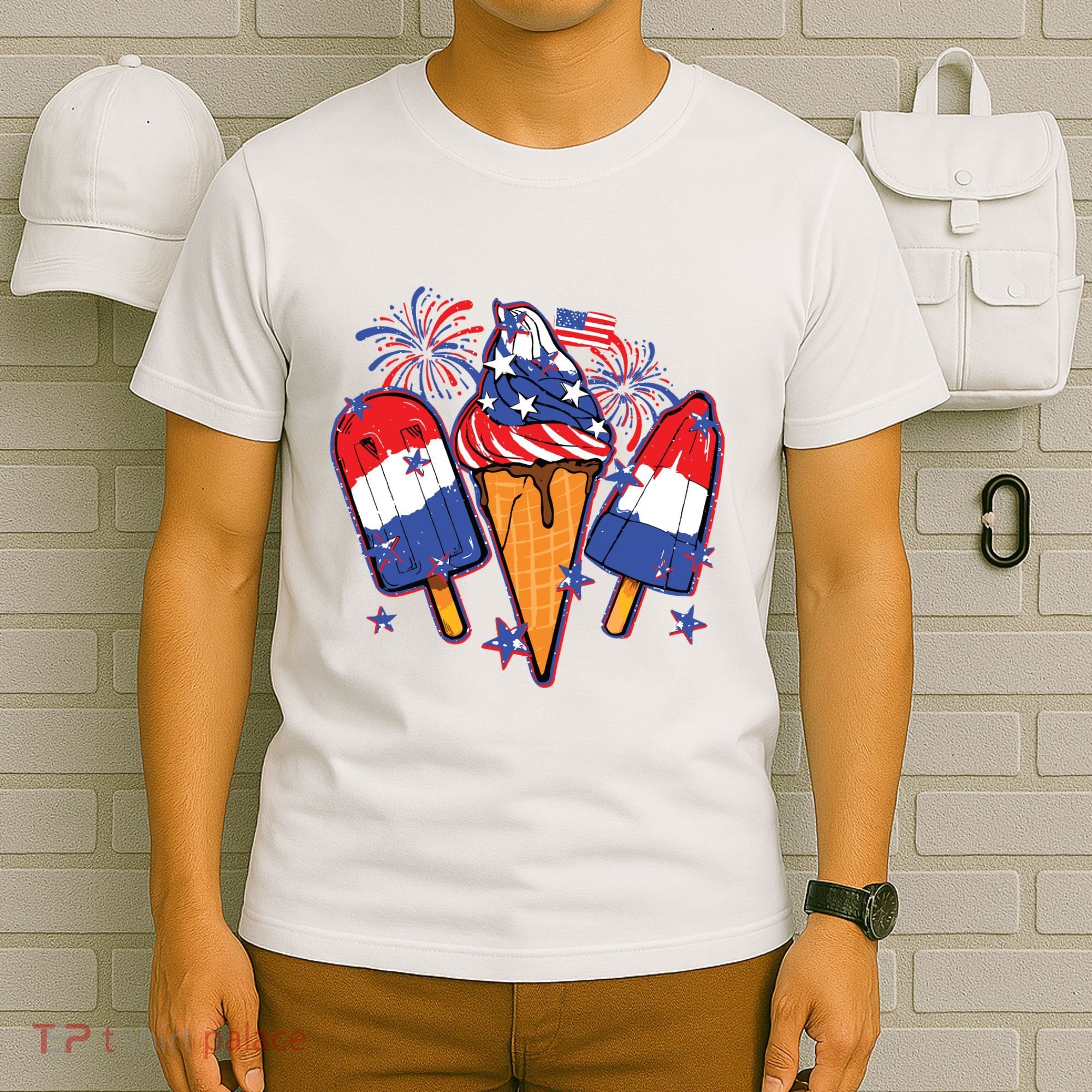 Funny 4th Of July Patriotic Popsicle T-Shirt