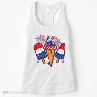 Funny 4th Of July Patriotic Popsicle Women's Tank Top thumb 0
