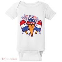 Funny 4th Of July Patriotic Popsicle Baby Bodysuit thumb 0