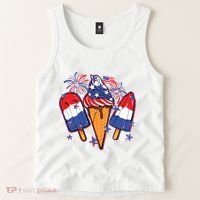 Funny 4th Of July Patriotic Popsicle Tank Top thumb 2