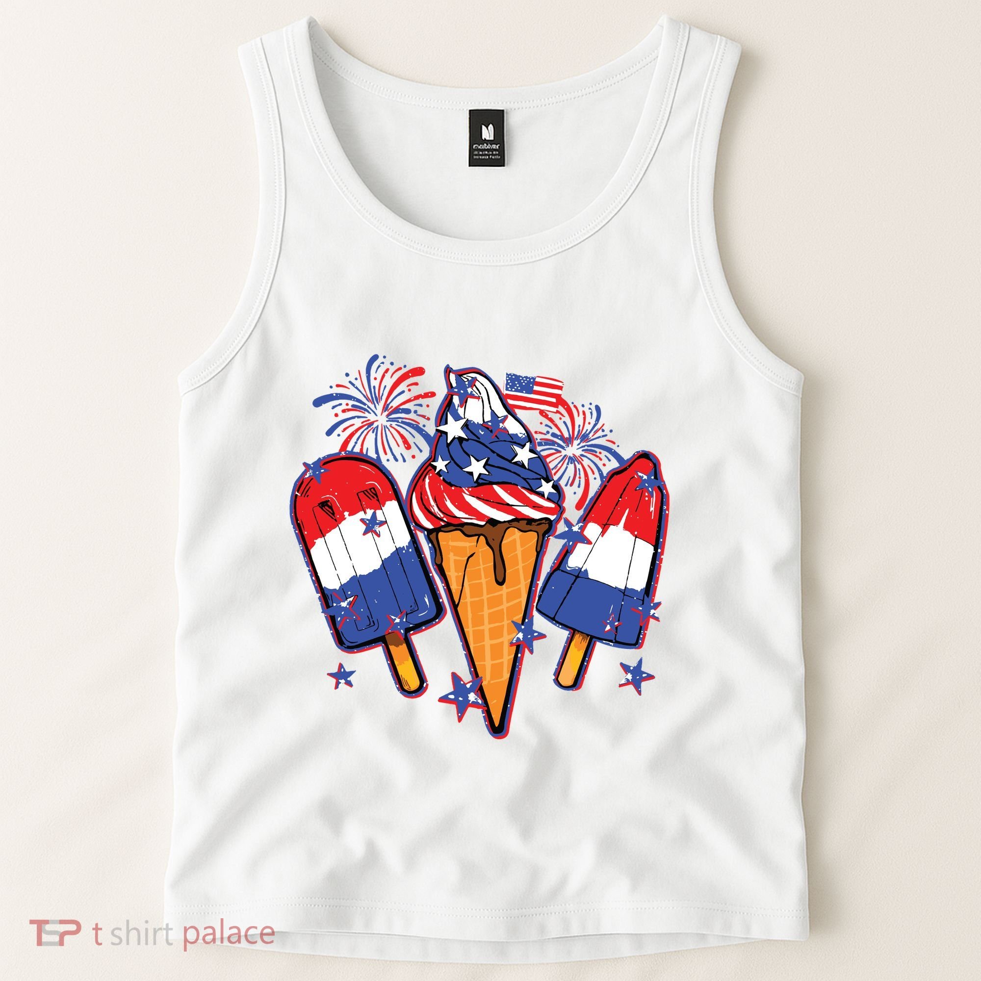 Funny 4th Of July Patriotic Popsicle Tank Top