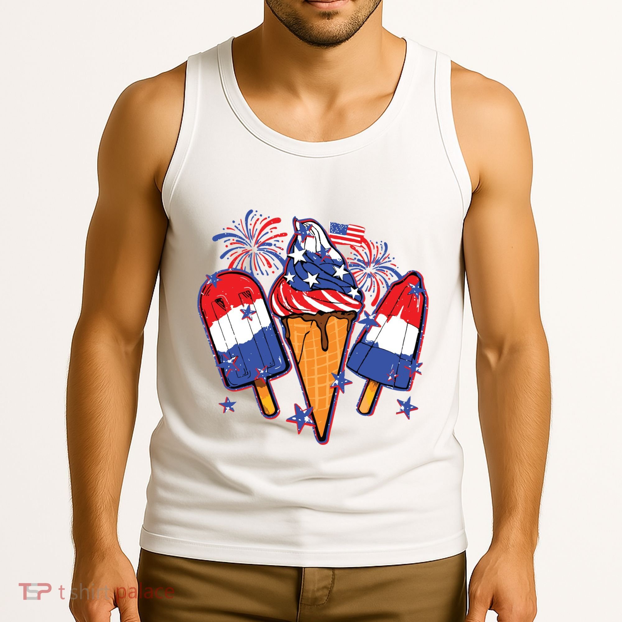 Funny 4th Of July Patriotic Popsicle Tank Top