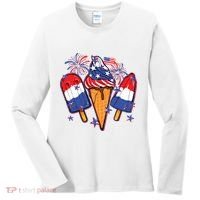 Funny 4th Of July Patriotic Popsicle Women's Long Sleeve Shirt thumb 0