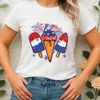 Funny 4th Of July Patriotic Popsicle Women's T-Shirt thumb 2