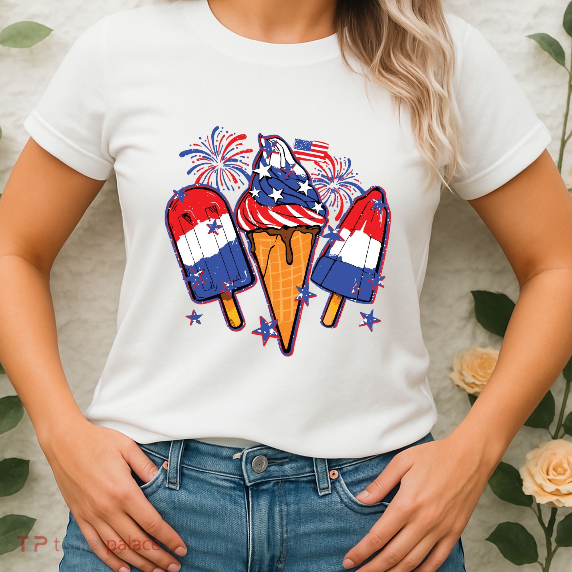 Funny 4th Of July Patriotic Popsicle Women's T-Shirt