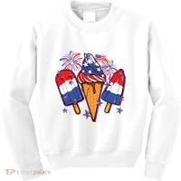 Funny 4th Of July Patriotic Popsicle Kids Sweatshirt thumb 0