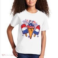 Funny 4th Of July Patriotic Popsicle Kids T-Shirt thumb 2