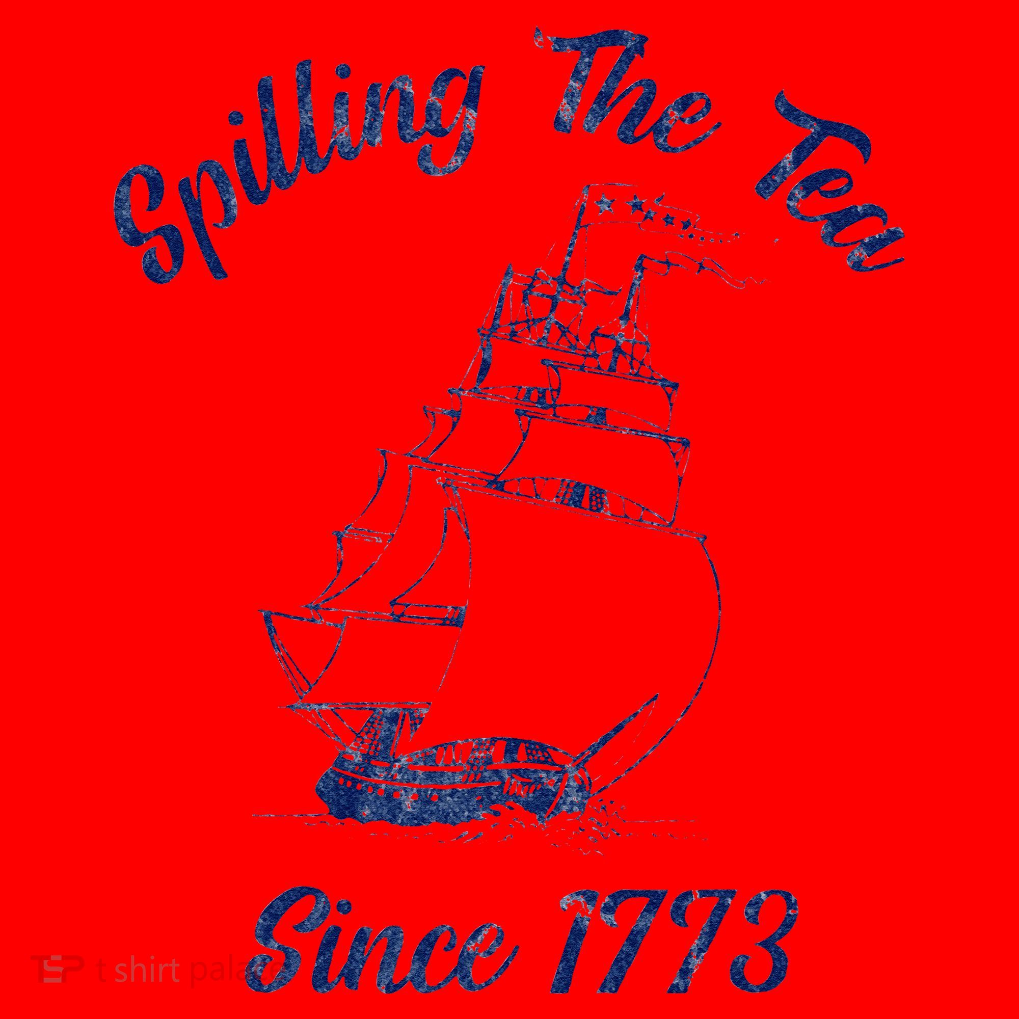 Fun 4th Of July Spilling The Tea Since 1773 History Teacher Santa Hat