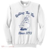 Fun 4th Of July Spilling The Tea Since 1773 History Teacher Sweatshirt thumb 0