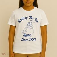 Fun 4th Of July Spilling The Tea Since 1773 History Teacher T-Shirt thumb 4