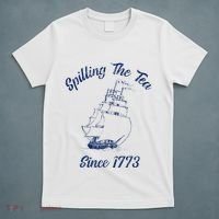 Fun 4th Of July Spilling The Tea Since 1773 History Teacher T-Shirt thumb 5