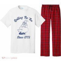 Fun 4th Of July Spilling The Tea Since 1773 History Teacher Pajama Set thumb 0