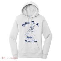 Fun 4th Of July Spilling The Tea Since 1773 History Teacher Women's Hoodie thumb 0