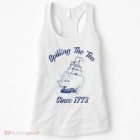 Fun 4th Of July Spilling The Tea Since 1773 History Teacher Women's Tank Top thumb 0