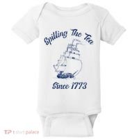 Fun 4th Of July Spilling The Tea Since 1773 History Teacher Baby Bodysuit thumb 0