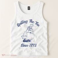 Fun 4th Of July Spilling The Tea Since 1773 History Teacher Tank Top thumb 2