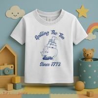 Fun 4th Of July Spilling The Tea Since 1773 History Teacher Toddler T-Shirt thumb 3