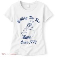 Fun 4th Of July Spilling The Tea Since 1773 History Teacher Women's T-Shirt thumb 0