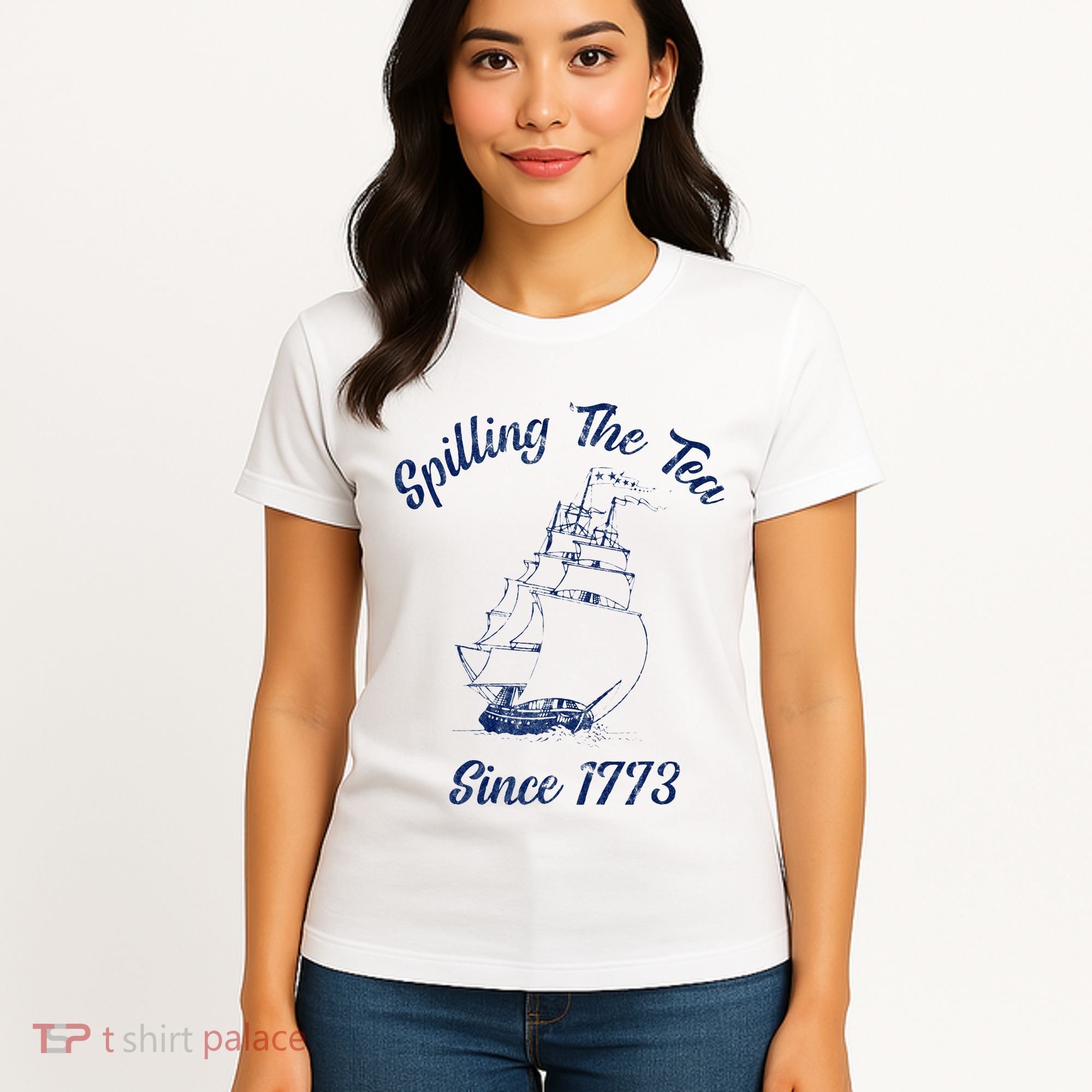 Fun 4th Of July Spilling The Tea Since 1773 History Teacher Women's T-Shirt