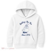 Fun 4th Of July Spilling The Tea Since 1773 History Teacher Kids Hoodie thumb 0