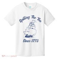 Fun 4th Of July Spilling The Tea Since 1773 History Teacher Kids T-Shirt thumb 0