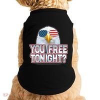 Fourth 4th Of July Bald Eagle You Free Tonight Funny Gift Doggie Tank thumb 0