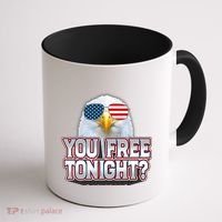 Fourth 4th Of July Bald Eagle You Free Tonight Funny Gift Coffee Mug thumb 1