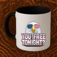 Fourth 4th Of July Bald Eagle You Free Tonight Funny Gift Coffee Mug thumb 2