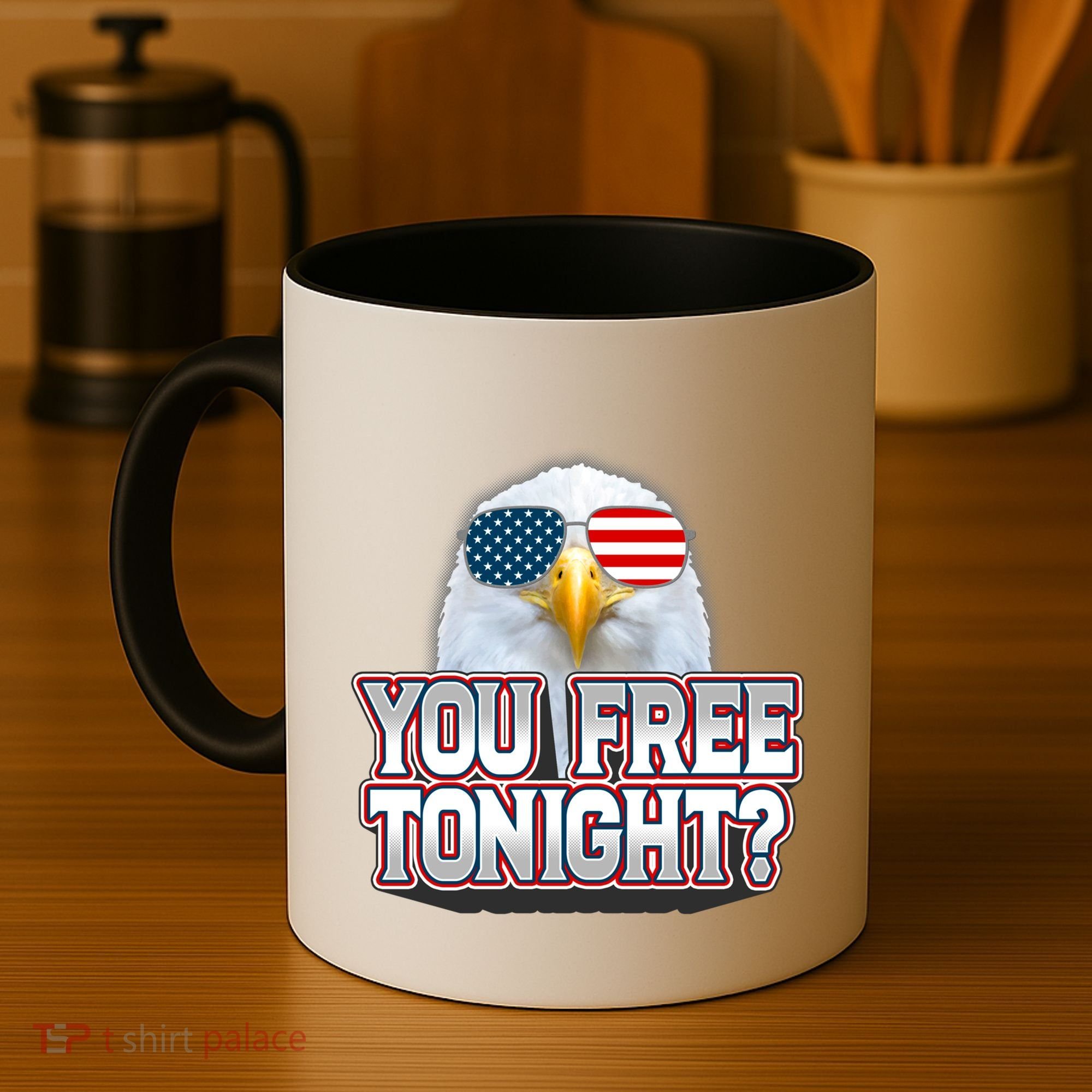 Fourth 4th Of July Bald Eagle You Free Tonight Funny Gift Coffee Mug