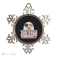 Fourth 4th Of July Bald Eagle You Free Tonight Funny Gift Ornament thumb 0