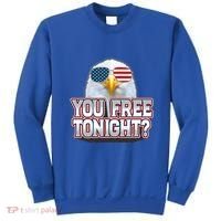 Fourth 4th Of July Bald Eagle You Free Tonight Funny Gift Sweatshirt thumb 0