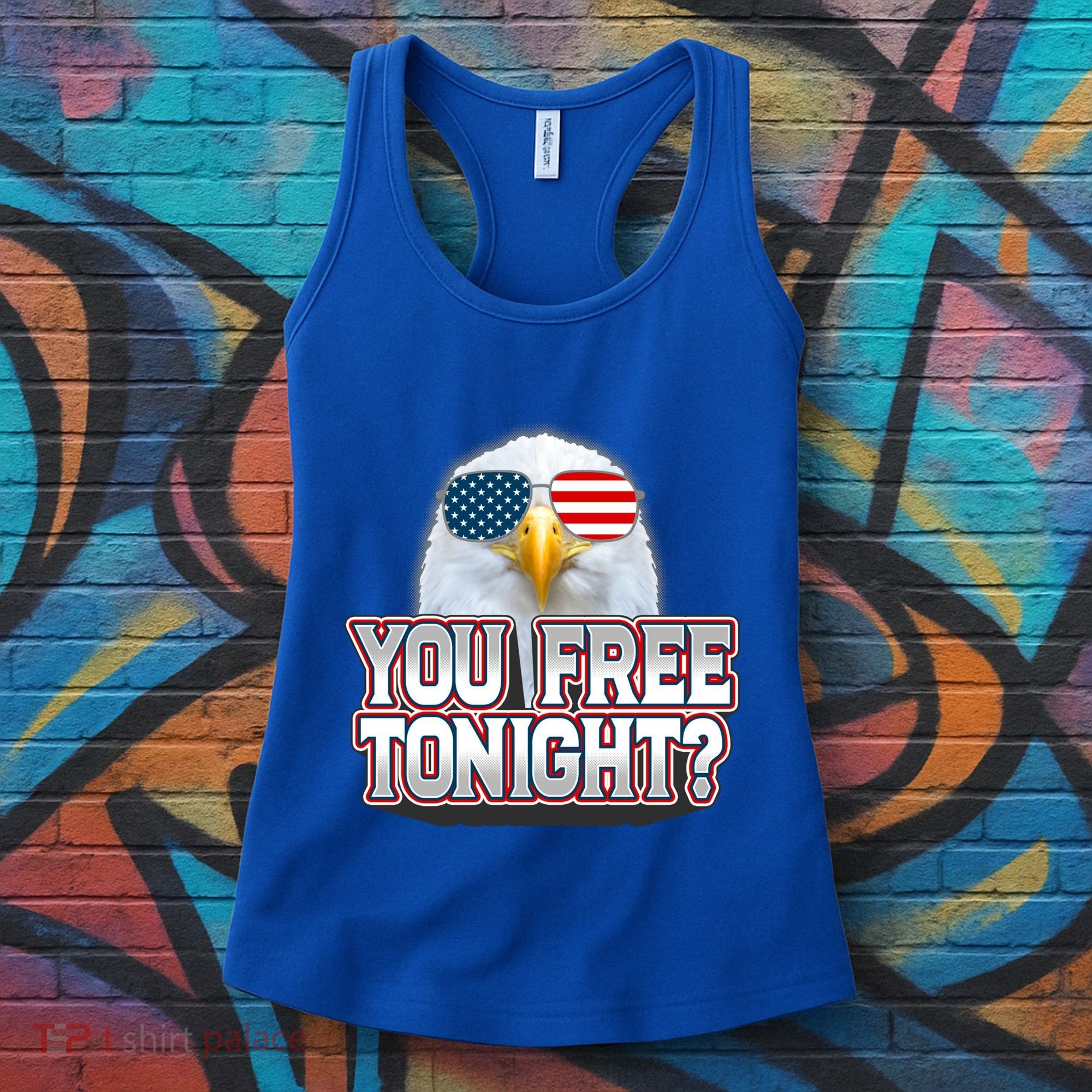 Fourth 4th Of July Bald Eagle You Free Tonight Funny Gift Women's Tank Top