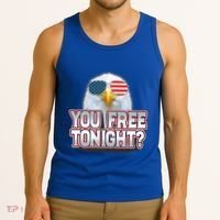 Fourth 4th Of July Bald Eagle You Free Tonight Funny Gift Tank Top thumb 3